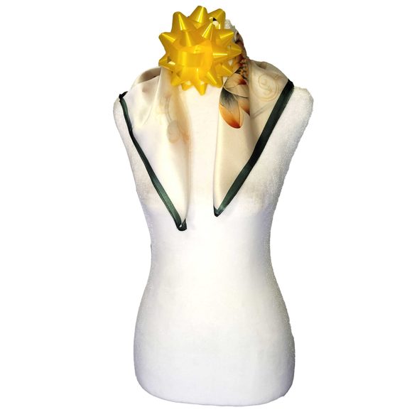 NWT Genuine 100% Mulberry Silk Satin Scarf 21"x21" Small Square Shawl 54871 - Picture 6 of 9